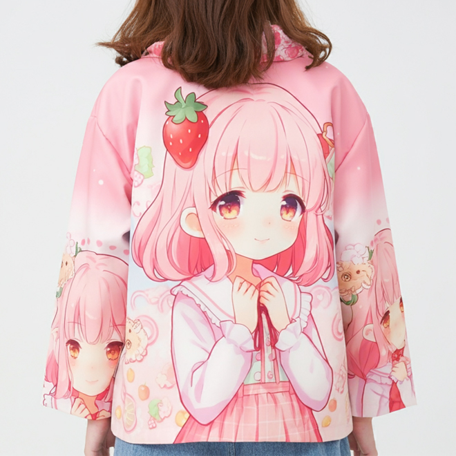 フルカラープリント オリジナル 法被 (帯なし。)