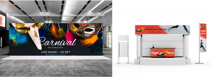 展示会や試写会など広告として使用される横断幕