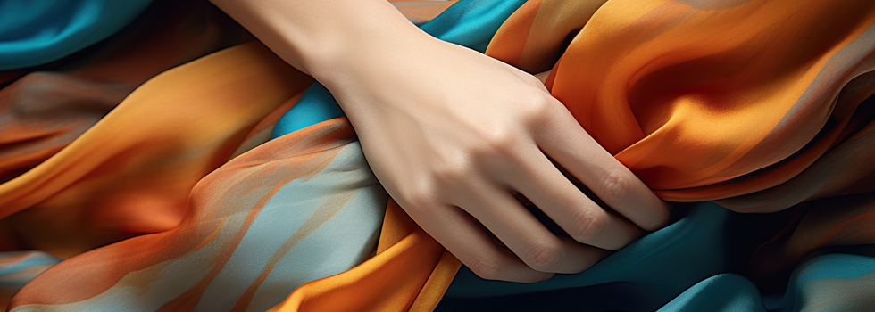 高級感あふれるスカーフ