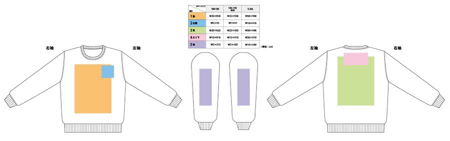プリント可能箇所表
